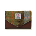 B40251 CHETNUT BLUE TARTAN Colour Handwoven Small Women's Harris Tweed Wallet Gaelsong