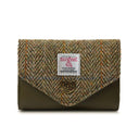 B40251 CHESTNUT HERRINGBONE Colour Handwoven Small Women's Harris Tweed Wallet Gaelsong