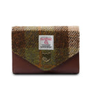 B40251 CHESTNUT TARTAN Colour Handwoven Small Women's Harris Tweed Wallet Gaelsong
