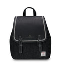 B40252 BLACK HERRINGBONE Colour Ladies Harris Tweed Jura Backpack Gaelsong