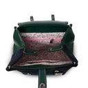 B40252 BLACKWATCH TARTAN Colour Ladies Harris Tweed Jura Backpack back Open View Pocket Gaelsong
