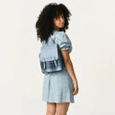 B40252 BLUE TARTAN Colour Ladies Harris Tweed Jura Backpack LifestyleGaelsong