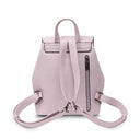 
B40252 VIOLET MINI DOGTOOTH Colour Ladies Harris Tweed Jura Backpack Back Side View Gaelsong