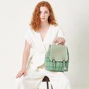 B40252 Ladies Harris Tweed Jura Backpack Mint Lifestyle Gaelsong
