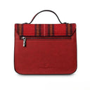 B40254 Handmade Harris Tweed Satchel Bag Royal Stewart Back View Gaelsong
