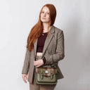 B40254 Handmade Harris Tweed Satchel Bag Chestnut Lifestyle Gaelsong
