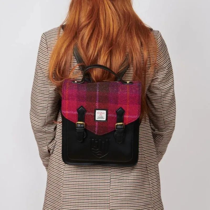 Ladies Handwoven Scottish Harris Tweed Backpack | Gaelsong – GaelSong Ladies Handwoven Scottish Harris Tweed Backpack | Gaelsong – GaelSong