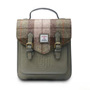 B40255 Ladies Handwoven Scottish Harris Tweed Backpack Chestnut Gaelsong
