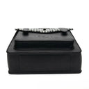 B40256 Authentic Harris Tweed Highland Backpack Black White Bottom View Gaelsong
