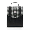 B40256 Authentic Harris Tweed Highland Backpack Black White Dogtooth Gaelsong
