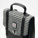 B40256 MINI BLACK and WHITE DOGTOOTHColour Authentic Harris Tweed Highland Backpack Gaelsong