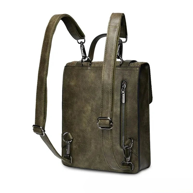 Ladies Handwoven Scottish Harris Tweed Backpack