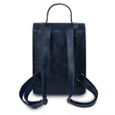 B40256 Authentic Harris Tweed Highland Backpack Navy Overcheck Back View Gaelsong
