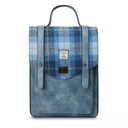 B40256 Authentic Harris Tweed Highland Backpack Blue Gaelsong
