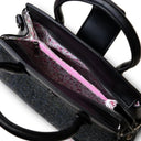 B40258  Black Authentic Harris Tweed Small Tote Bag Inide View Gaelsong