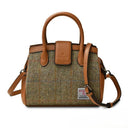 B40258 Authentic Harris Tweed Small Tote Bag Chestnut Herringbone Gaelsong
