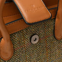 B40258 CHESTNUT HRB Authentic Harris Tweed Small Tote Bag Magnetic Closure Gaelsong
