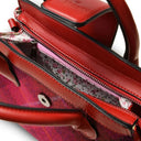 B40258 Fuchsia Authentic Harris Tweed Small Tote Bag Inide View Gaelsong