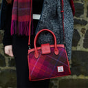 B40258 Authentic Harris Tweed Small Tote Bag Fuchsia Lifestyle Gaelsong
