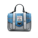 B40259 Genuine Harris Tweed Small Satchel Blue Gaelsong
