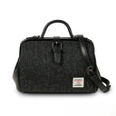 B40260 Handmade Harris Tweed Doctor Bag Black Herringbone  Gaelsong
