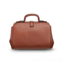 B40260 Handmade Harris Tweed Doctor Bag Chestnut Blue Back View Gaelsong
