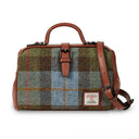 B40260 Handmade Harris Tweed Doctor Bag Chestnut Blue Gaelsong
