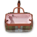 B40260 Handmade Harris Tweed Doctor Bag Chestnut Blue Inside View Gaelsong
