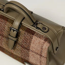 B40260 CHESTNUT Colour Handmade Harris Tweed Doctor Bag Closeup View Closure Gaelsong
