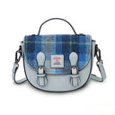 B40261 Handcrafted Harris Tweed Women's Satchel Purse Blue Gaelsong
