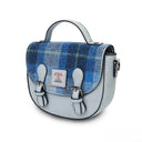 B40261 Handcrafted Harris Tweed Women's Satchel Purse Blue Gaelsong
