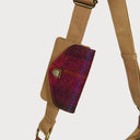 B40262 FUCHSIA Colour Scottish Handwoven Harris Tweed Shoulder Bag Detachable Wallet Gaelsong