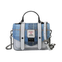 Handcrafted Harris Tweed Small Satchel Purse Blue Gaelsong