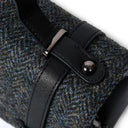 B40264 BLACK Handwoven Genuine Harris Tweed Satchel Bag Closeup Handle View Gaelsong
