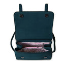 B40264 Blackwatch Colour Handwoven Genuine Harris Tweed Satchel Bag Inside View Gaelsong
