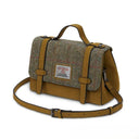 B40264 Handwoven Genuine Harris Tweed Satchel Bag Chestnut Herringbone Gaelsong
