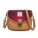 B40265 Authentic Handwoven Harris Tweed Saddle Bag Fuchsia Gaelsong
