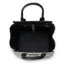 B40266 BLACK-AND-WHITE Colour Handcrafted Harris Tweed Callie Tote Bag Inside View Gaelsong