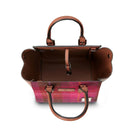 B40266 FUCHSIA Colour Handcrafted Harris Tweed Callie Tote Bag Inside View Gaelsong
