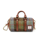 B40267 CHESNUT Blue  HERRINGBONE Colour Handwoven Harris Tweed Duffle Bag Gaelsong