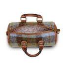 
B40267 CHESNUT Blue HERRINGBONE Colour Handwoven Harris Tweed Duffle Bag Inside View Gaelsong