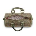 
B40267 CHESNUT HERRINGBONE Colour Handwoven Harris Tweed Duffle Bag Inside View Gaelsong