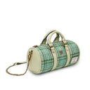 B40267 Mint Colour Handwoven Harris Tweed Duffle Bag Gaelsong