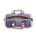 B40267 PINK BLUE Colour Handwoven Harris Tweed Duffle Bag Gaelsong