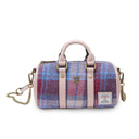 B40267 PINK BLUE Colour Handwoven Harris Tweed Duffle Bag Gaelsong