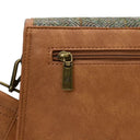 B40268 Tartan Colour Handcrafted Harris Tweed Saddle Bag Back View Gaelsong