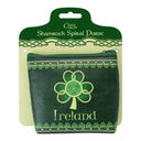 B40269 SHAMROCK Irish Style Zip Coin Purse Packaging Gaelsong
