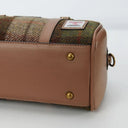B40270 CHESTNUT TARTAN Colour Handmade Genuine Harris Tweed Duffle Bag- Medium Back View Gaelsong
