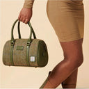 B40270 CHESTNUT HERRINGBONE Colour Handmade Genuine Harris Tweed Duffle Bag- Medium Lifestyle Gaelsong
