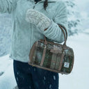 B40270 CHESTNUT TARTAN Colour Handmade Genuine Harris Tweed Duffle Bag- Medium Lifestyle Gaelsong
